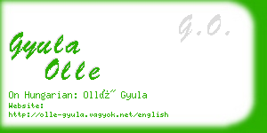 gyula olle business card